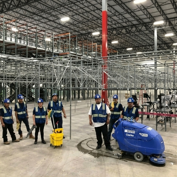 post construction cleaning for large commercial construction by G&T Corporate cleaning services